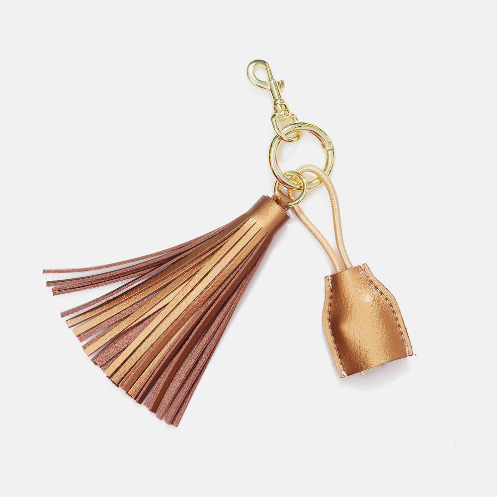 Leather Tassel Keychain