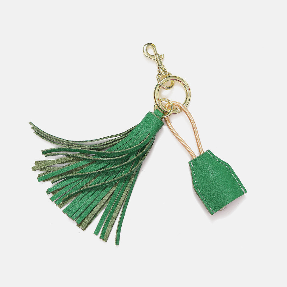 Leather Tassel Keychain