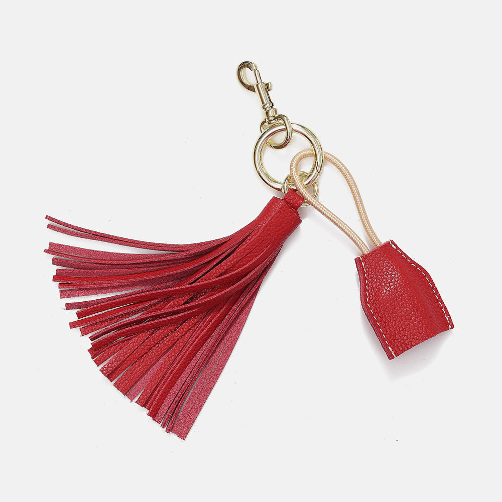 Leather Tassel Keychain