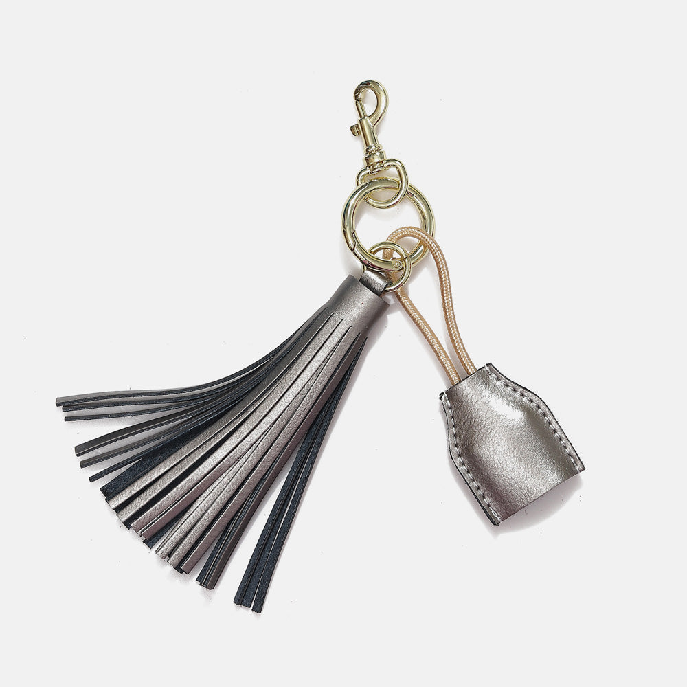 Leather Tassel Keychain