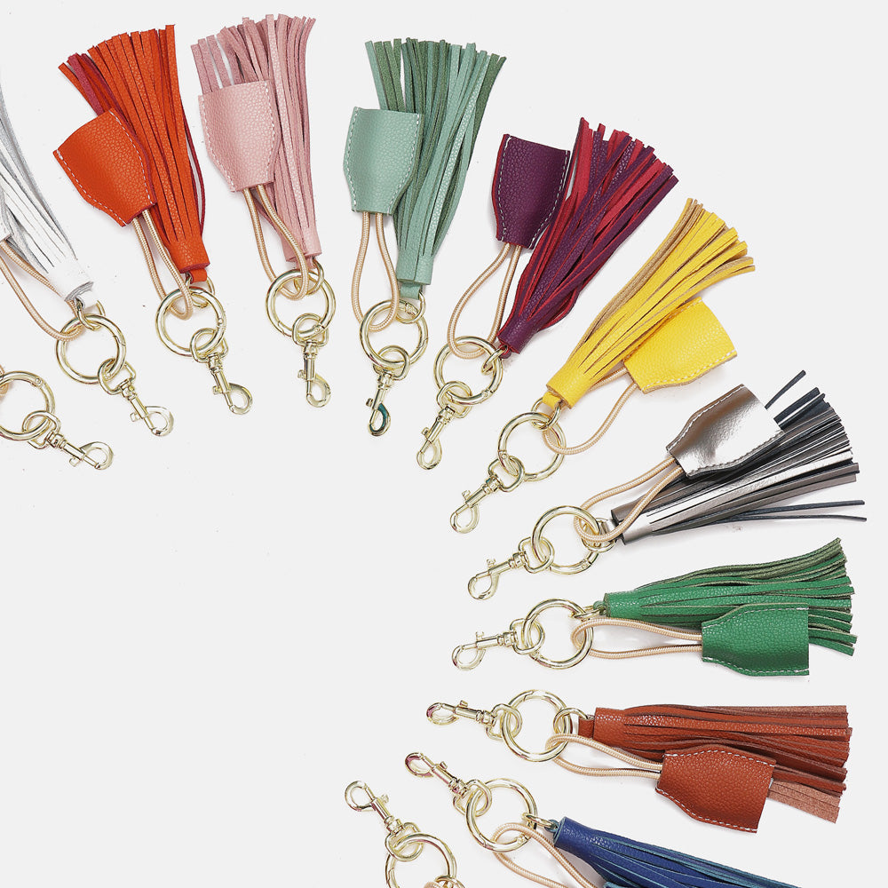 Leather Tassel Keychain