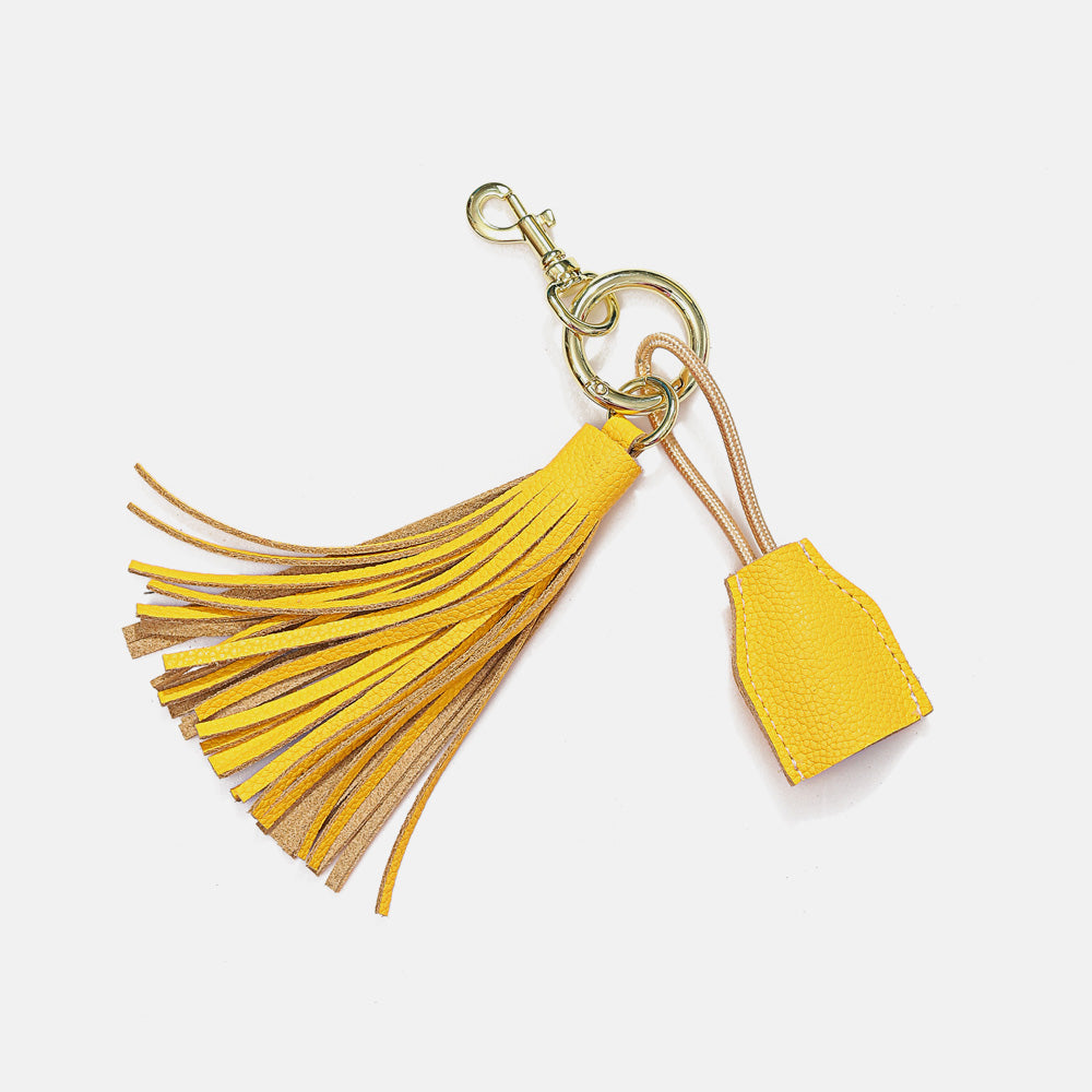 Leather Tassel Keychain