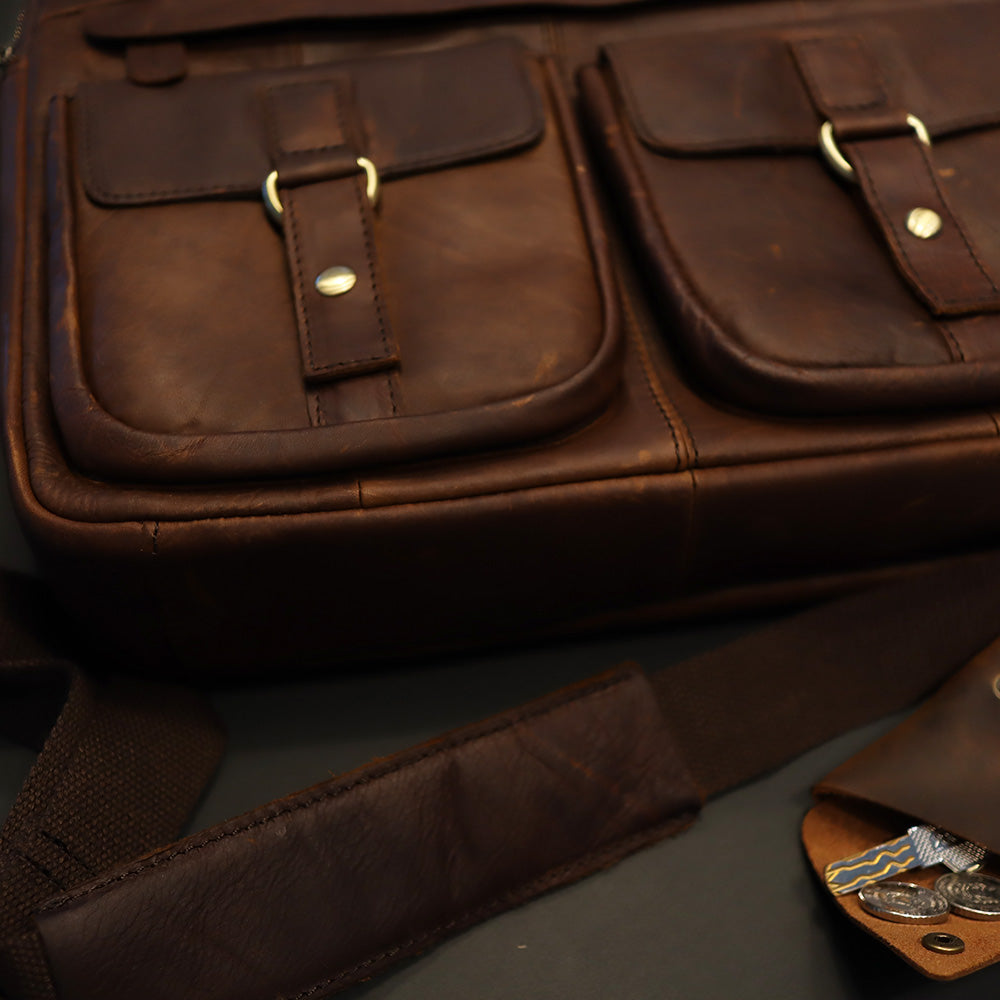 The Courier - Leather Briefcase